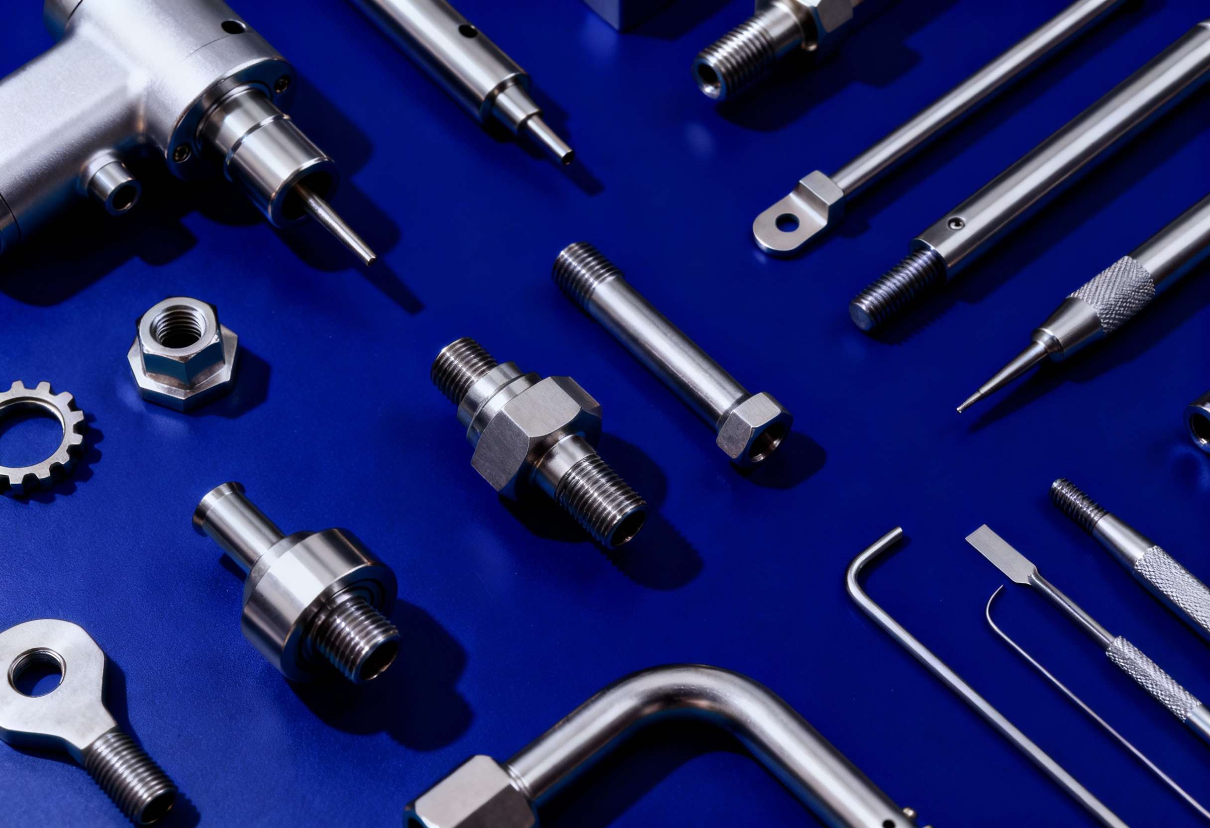 RVS maatwerk en speciale onderdelen op blauwe ondergrond